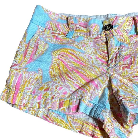 Lilly pulitzer the Walsh shorts breakwater blue size 0 EUC statement shorts - Picture 4 of 9